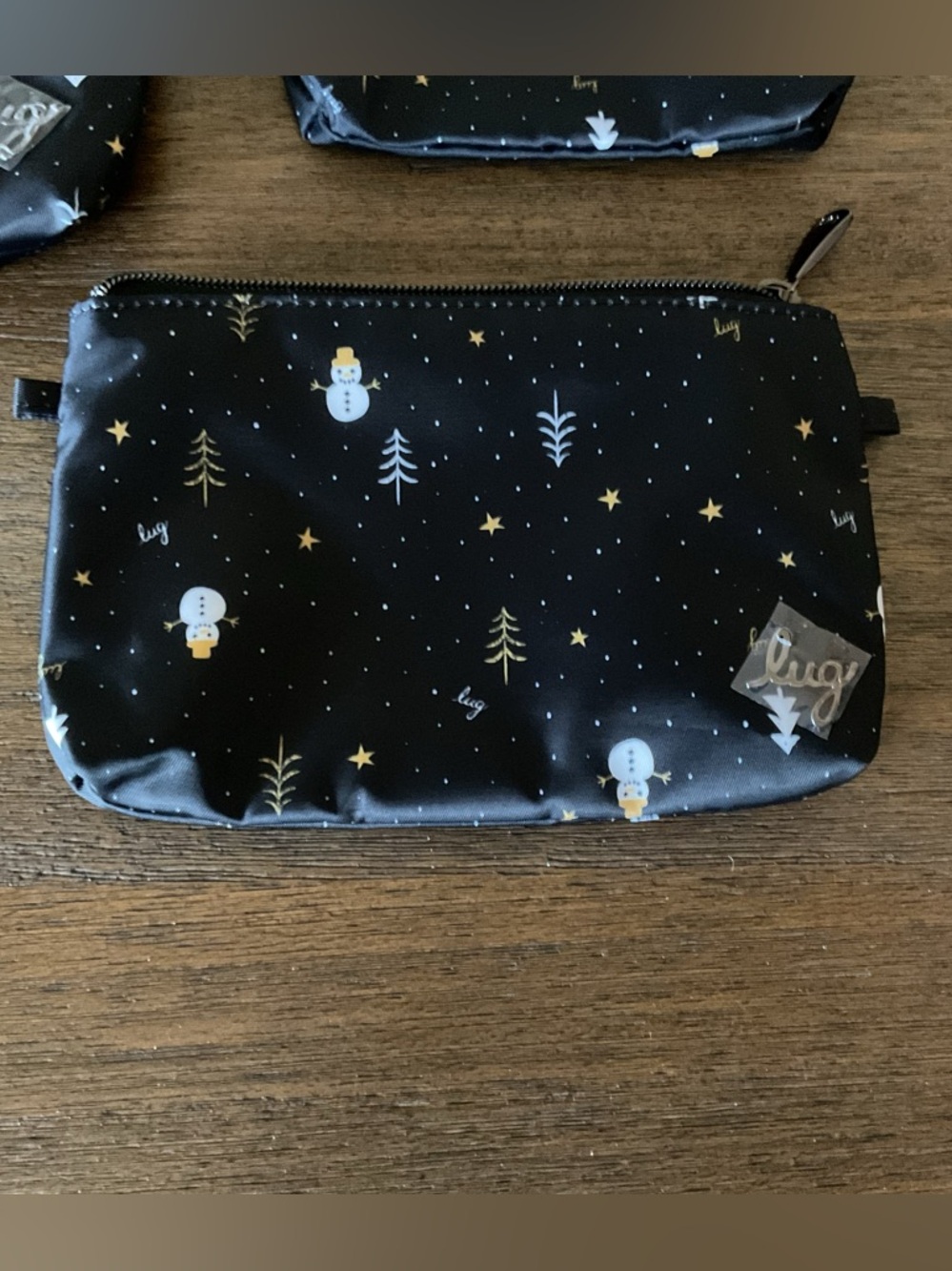 Lug Tackle 4pc Storage Pouches. Black Snowman print. NWT - Picture 7 of 8